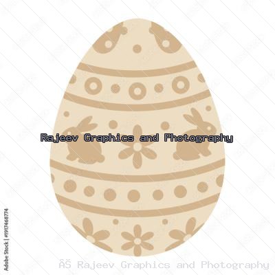 Zentangle Easter Egg Illustration Ornate Mandala Line Art For Adult Coloring